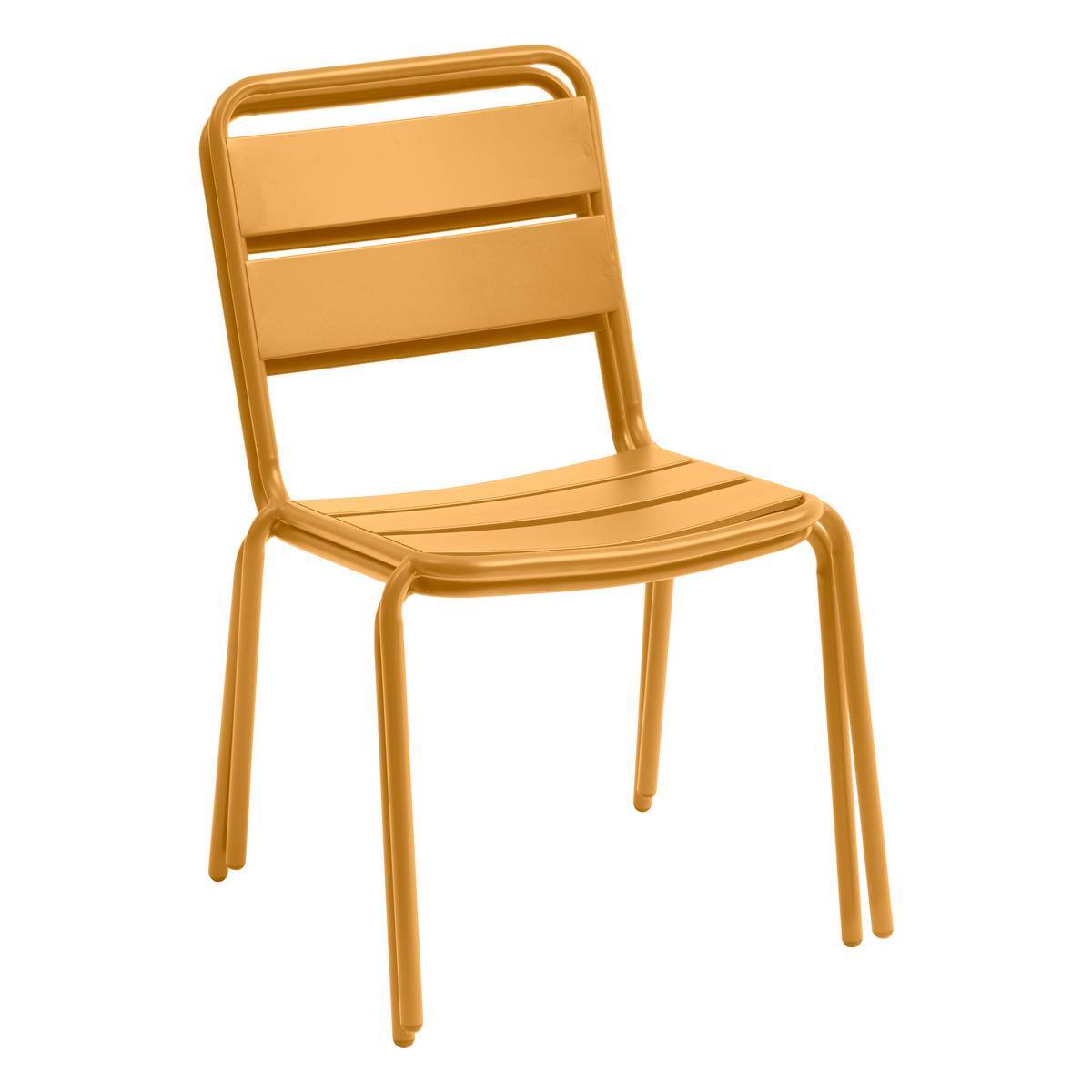 Hesperide - Chaise de jardin empilable "Phuket" ocre en acier traité époxy Hespéride - Imagen 2