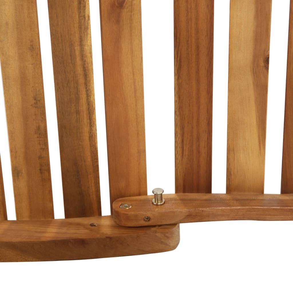Vidaxl - Chaise longue avec coussin Bois d'acacia solide Crème vidaXL 46652 - Image 8