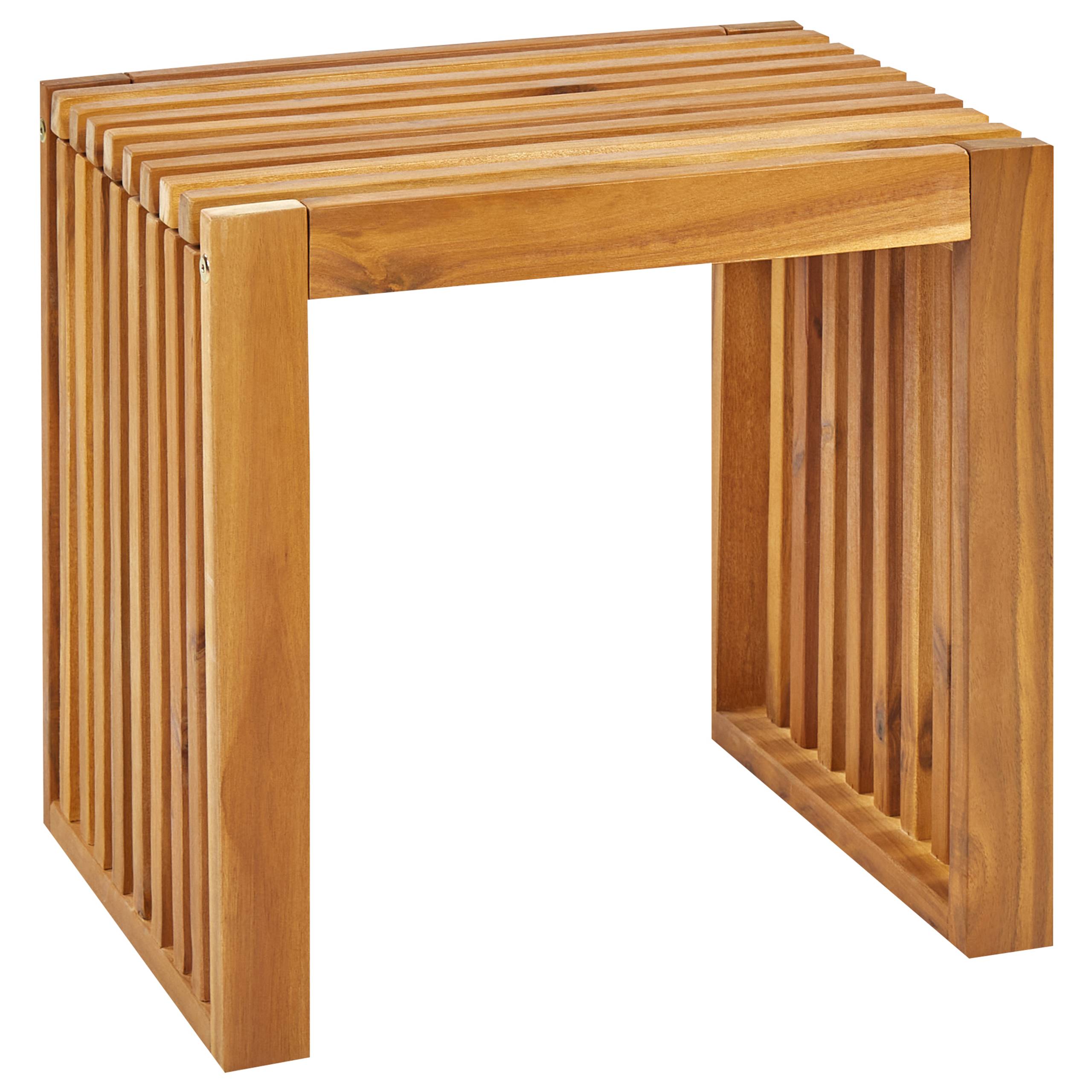 Beliani - Set de salle à manger, 6 Personnes Acacia Marron BELLANO - 150x35x60- Beliani - Imagen 7