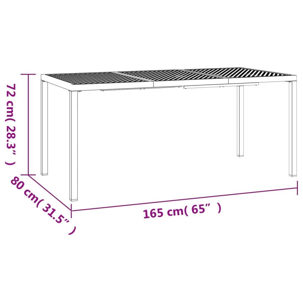 PANGIVO - Table de Jardin Anthracite 165 x 80 x 72 cm Acier - PANGIVO - Image 7