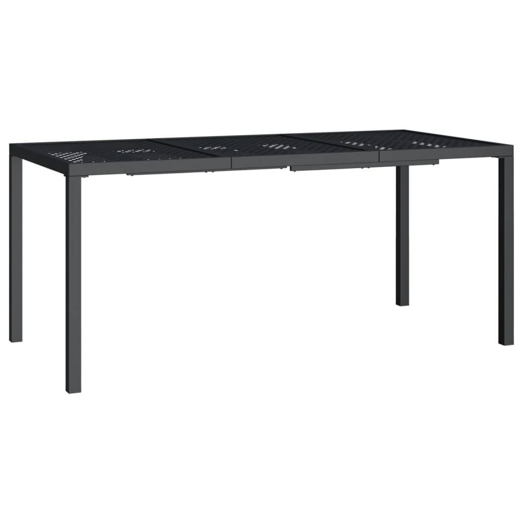 PANGIVO - Table de Jardin Anthracite 165 x 80 x 72 cm Acier - PANGIVO - Image 2