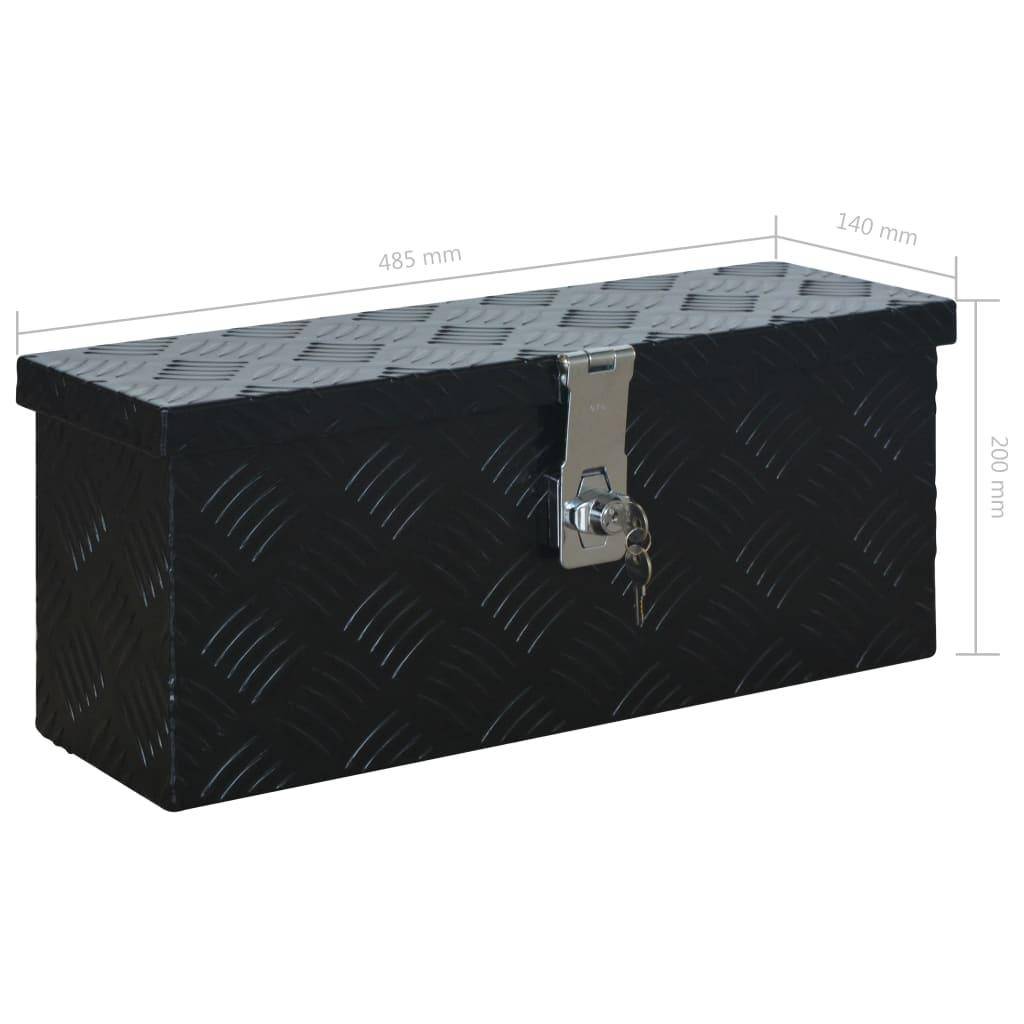 Helloshop26 - Boîte caisse de remorque en aluminium 48,5 cm noir - Imagen 7