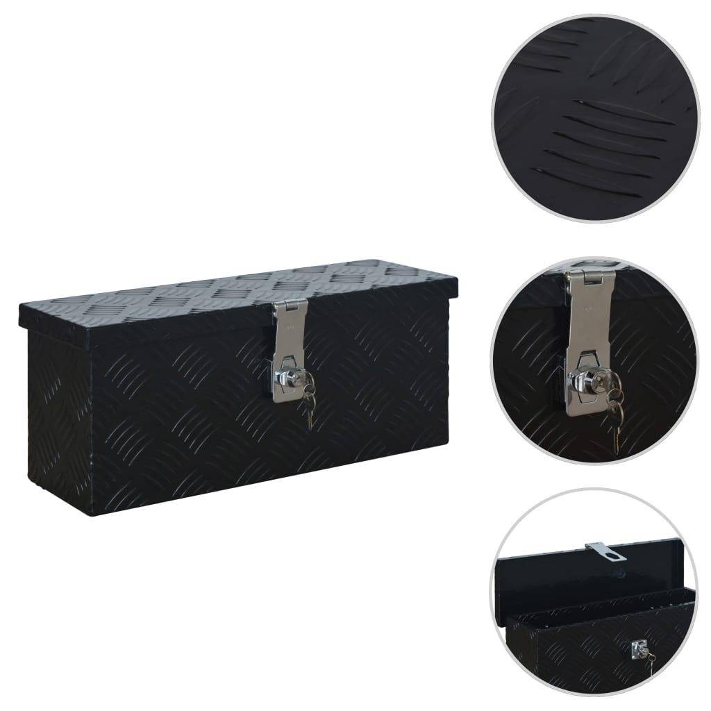 Helloshop26 - Boîte caisse de remorque en aluminium 48,5 cm noir - Imagen 2