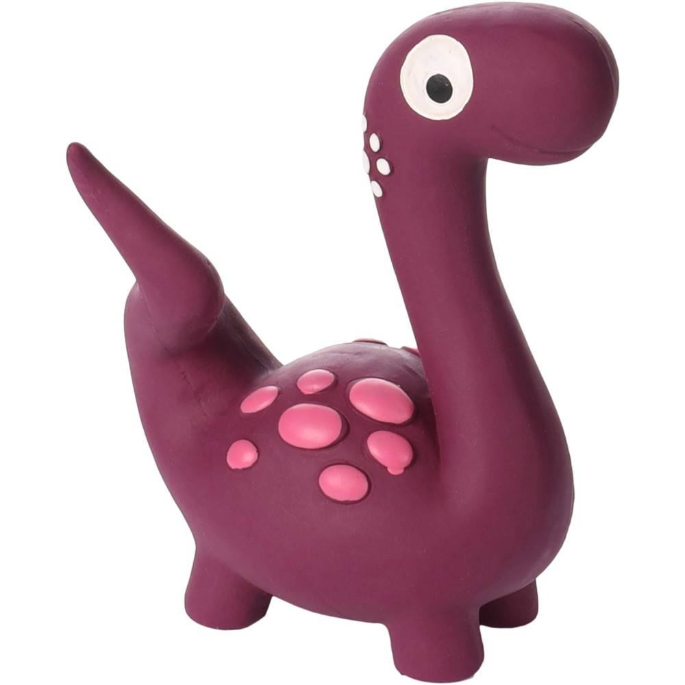 Flamingo - jeux Dinosaure violet en latex  hauteur 15 cm pour chien - Imagen 1