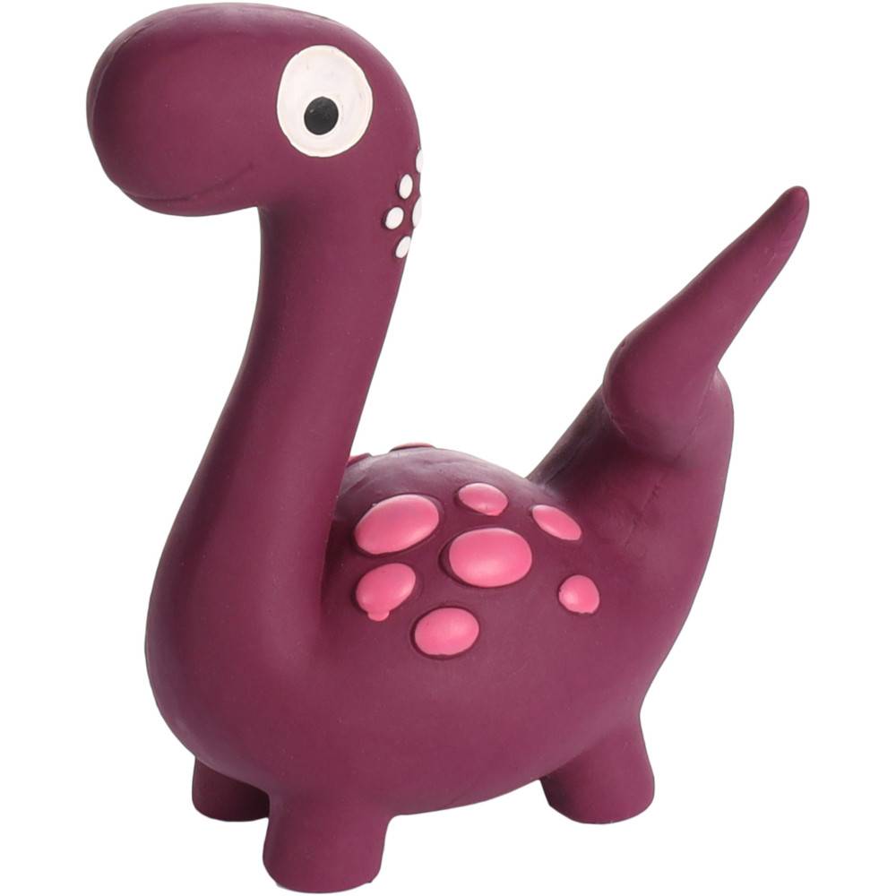 Flamingo - jeux Dinosaure violet en latex  hauteur 15 cm pour chien - Imagen 2