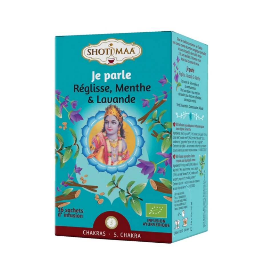 Tisane Infusion Bio Je Parle - matin - Moment de Détente et de Stabilité - Réglisse, Menthe & Lavande