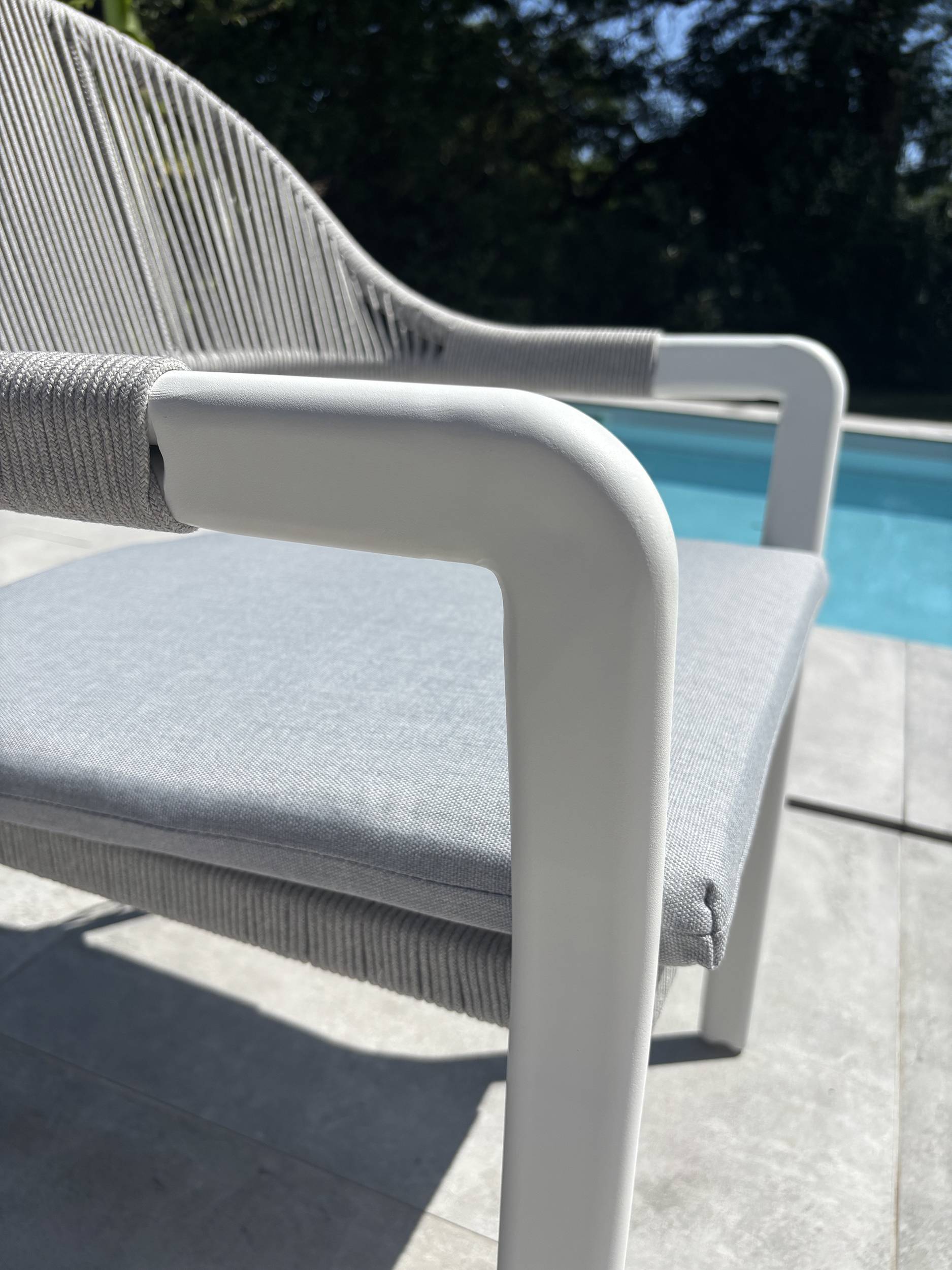Fauteuil de jardin ABELLA - BLANC - REMARQUABLE - Image 6
