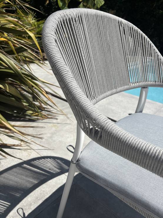 Fauteuil de jardin ABELLA - BLANC - REMARQUABLE - Image 5