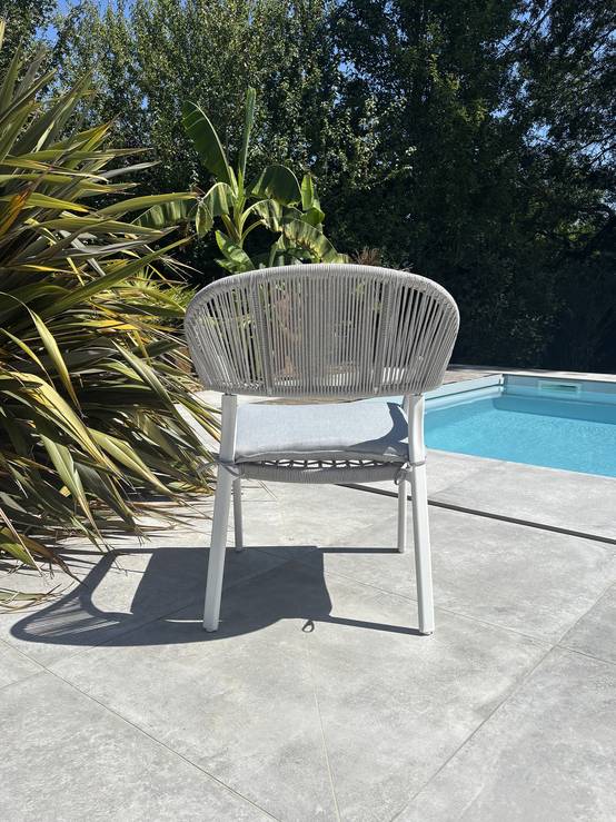 Fauteuil de jardin ABELLA - BLANC - REMARQUABLE - Image 4
