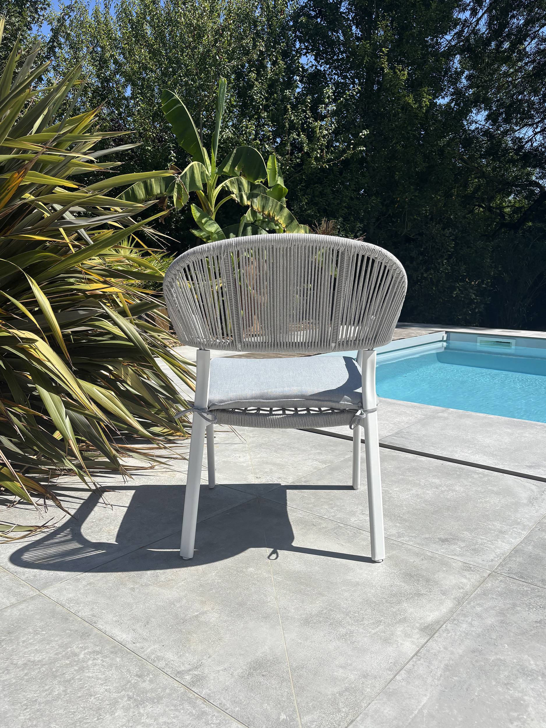 Fauteuil de jardin ABELLA - BLANC - REMARQUABLE - Image 4