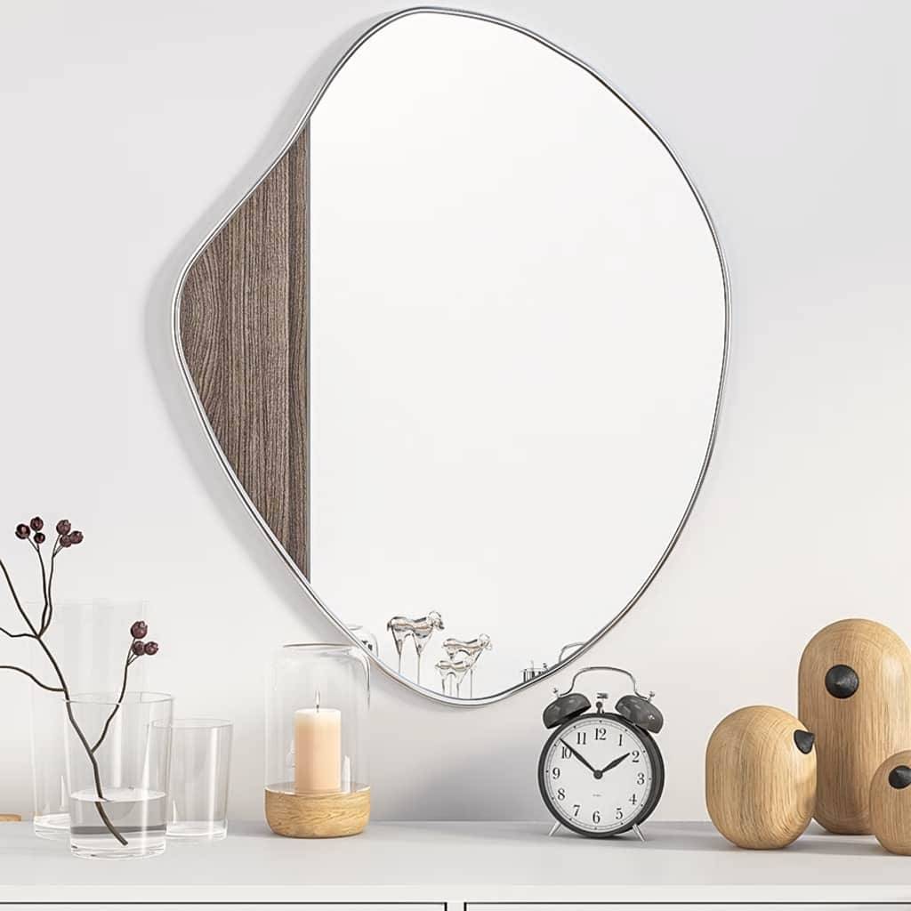 Miroir mural Argenté 60x50 cm Maison Chic - Image 2