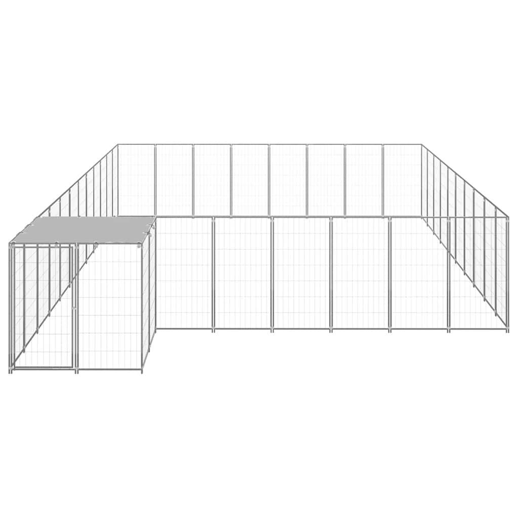 Vidaxl - Chenil Argenté 25,41 m² Acier vidaXL 3082235 - Imagen 7