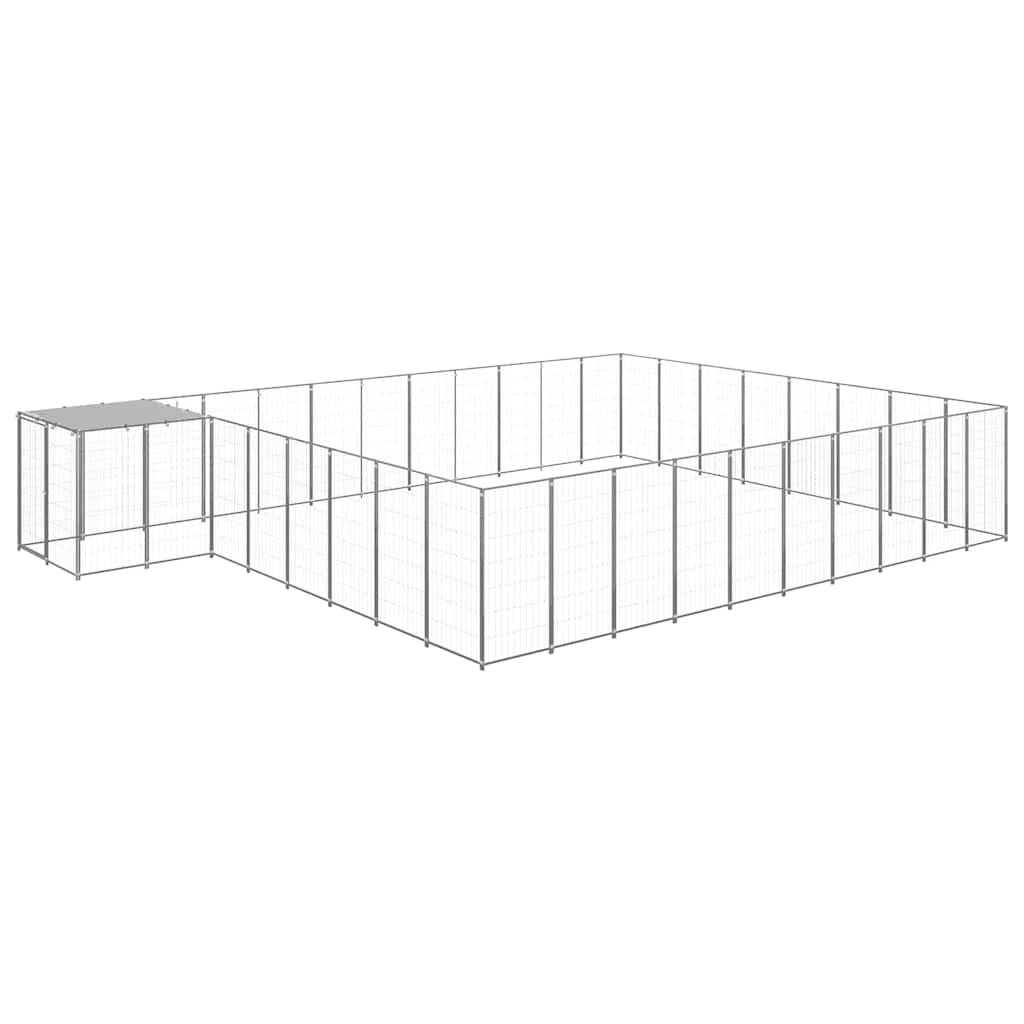 Vidaxl - Chenil Argenté 25,41 m² Acier vidaXL 3082235 - Imagen 2