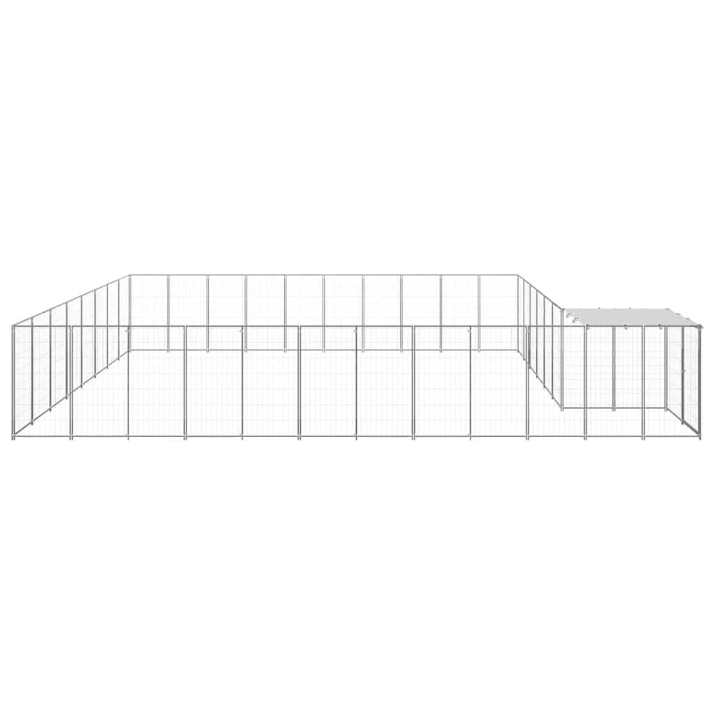 Vidaxl - Chenil Argenté 25,41 m² Acier vidaXL 3082235 - Imagen 5