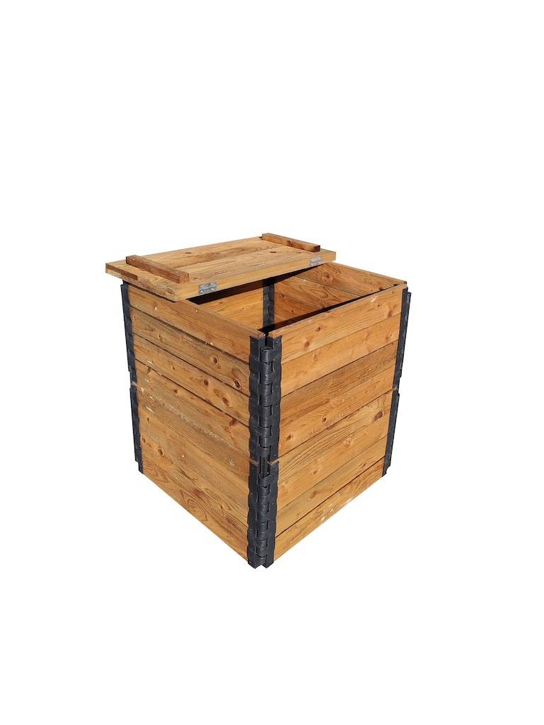 Jany France - Composteur en bois – 300L – 70 x 70 x 84 cm – Épicéa PEFC – Fabrication Française - Jany France