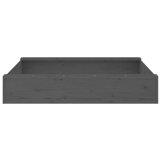 Bac à sable - Maison de jeu pour enfants avec sièges gris carré bois de pin massif-JU12116 - Image 5