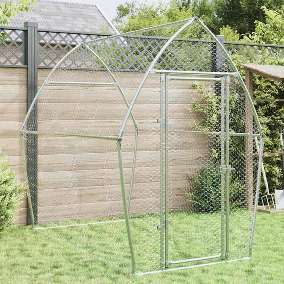 Vidaxl - Cage pour poules argenté 200x105x182 cm acier galvanisé vidaXL 172555 - Image 1
