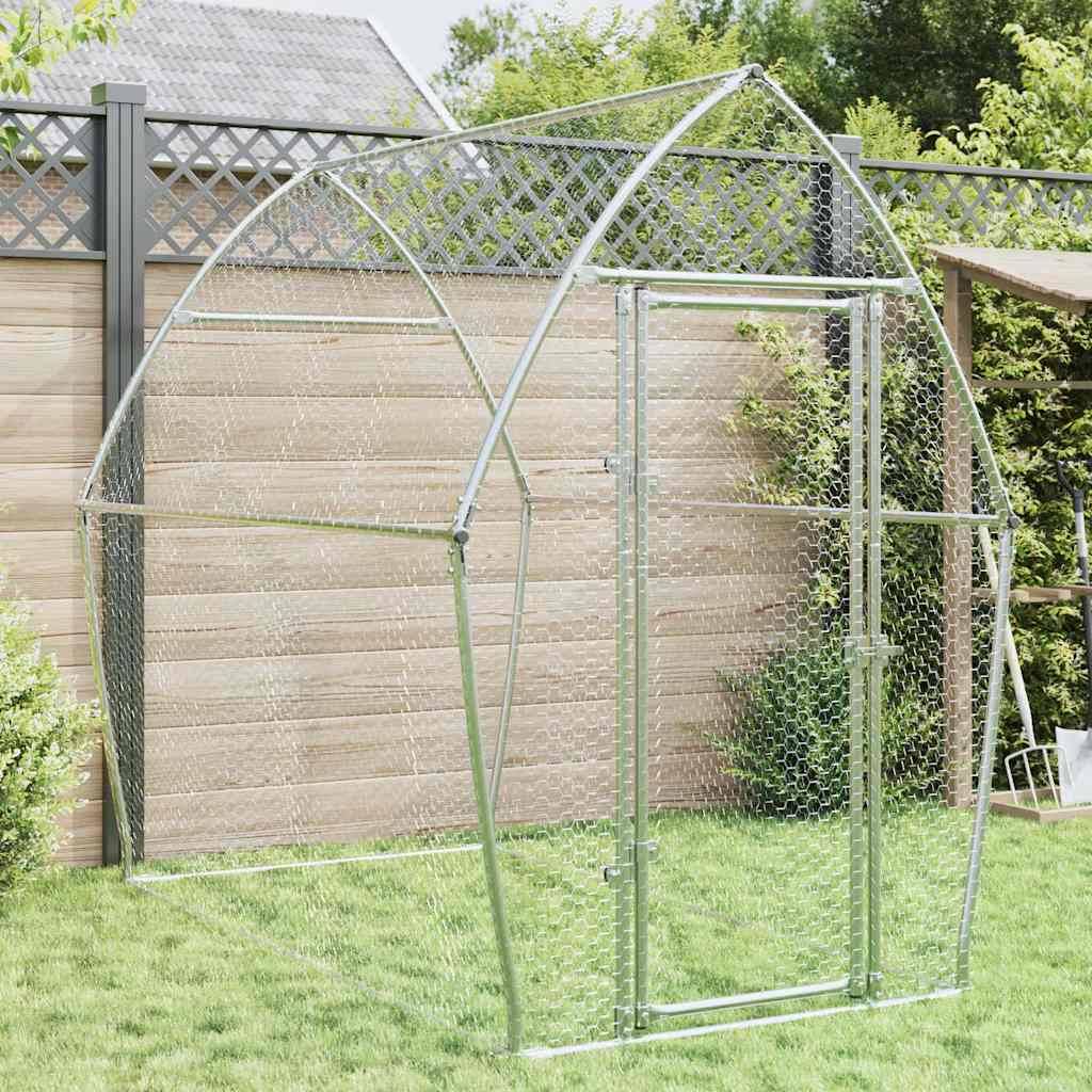 Vidaxl - Cage pour poules argenté 200x105x182 cm acier galvanisé vidaXL 172555 - Image 1