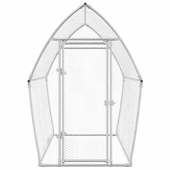 Vidaxl - Cage pour poules argenté 200x105x182 cm acier galvanisé vidaXL 172555 - Image 10
