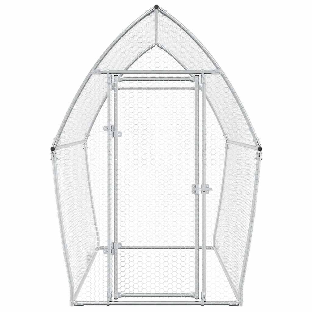Vidaxl - Cage pour poules argenté 200x105x182 cm acier galvanisé vidaXL 172555 - Image 10