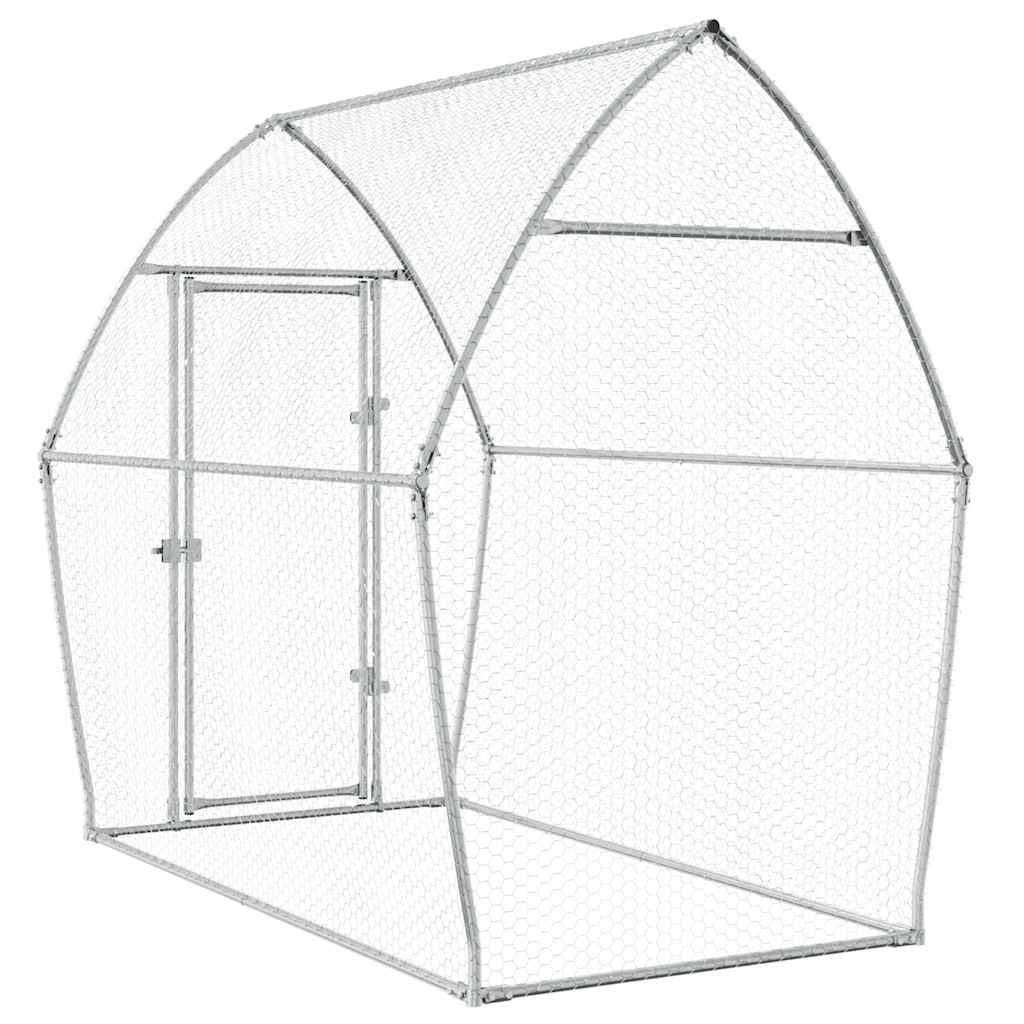 Vidaxl - Cage pour poules argenté 200x105x182 cm acier galvanisé vidaXL 172555 - Image 8
