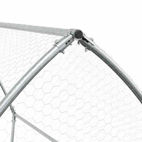 Vidaxl - Cage pour poules argenté 200x105x182 cm acier galvanisé vidaXL 172555 - Image 4
