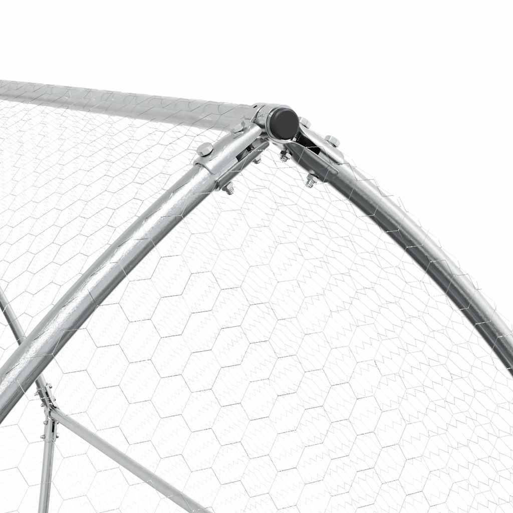 Vidaxl - Cage pour poules argenté 200x105x182 cm acier galvanisé vidaXL 172555 - Image 4