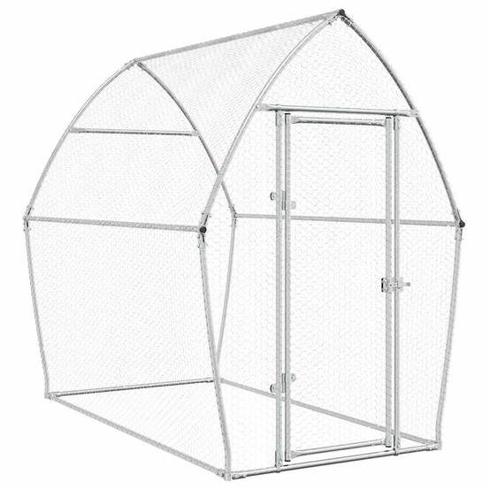 Vidaxl - Cage pour poules argenté 200x105x182 cm acier galvanisé vidaXL 172555 - Image 2