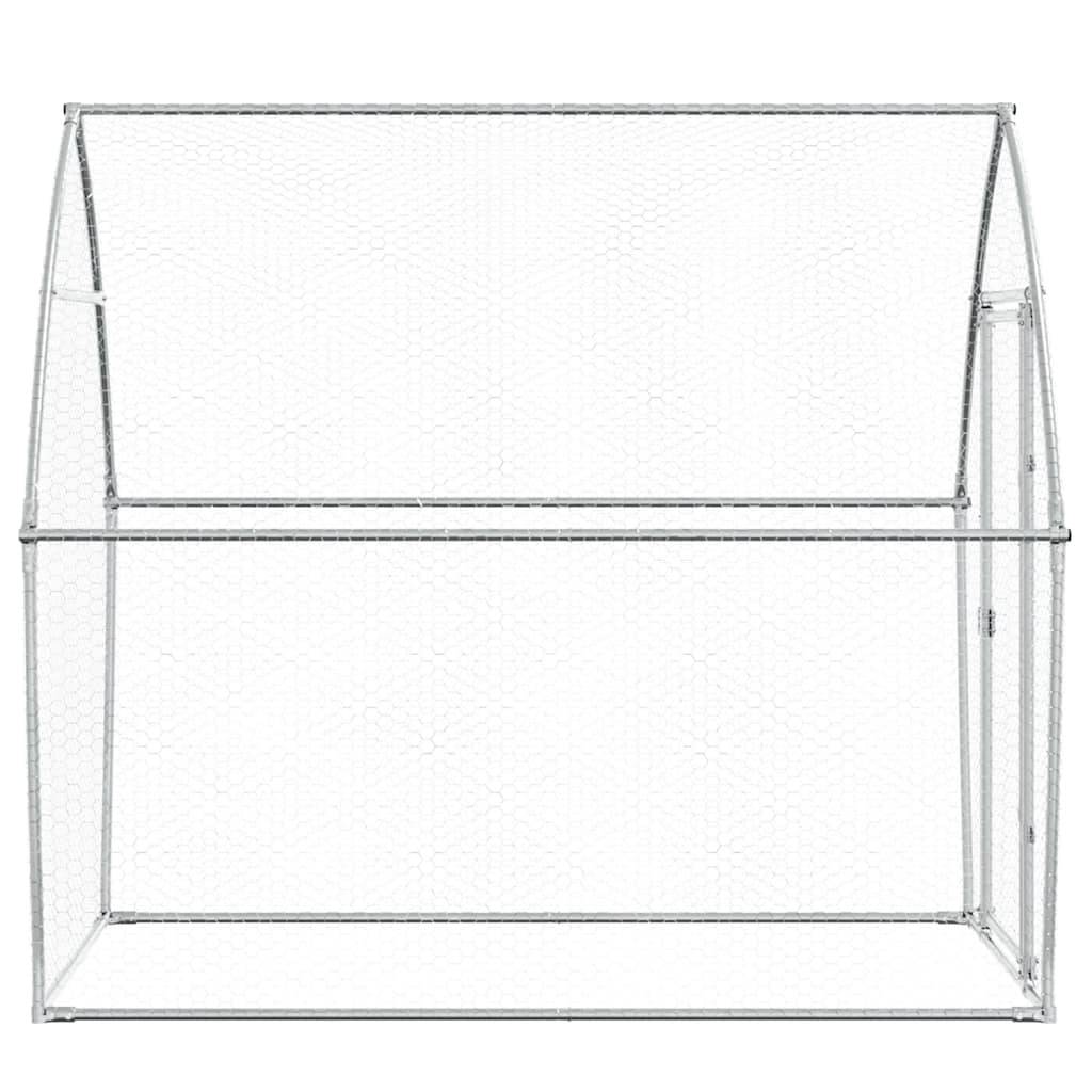 Vidaxl - Cage pour poules argenté 200x105x182 cm acier galvanisé vidaXL 172555 - Image 7