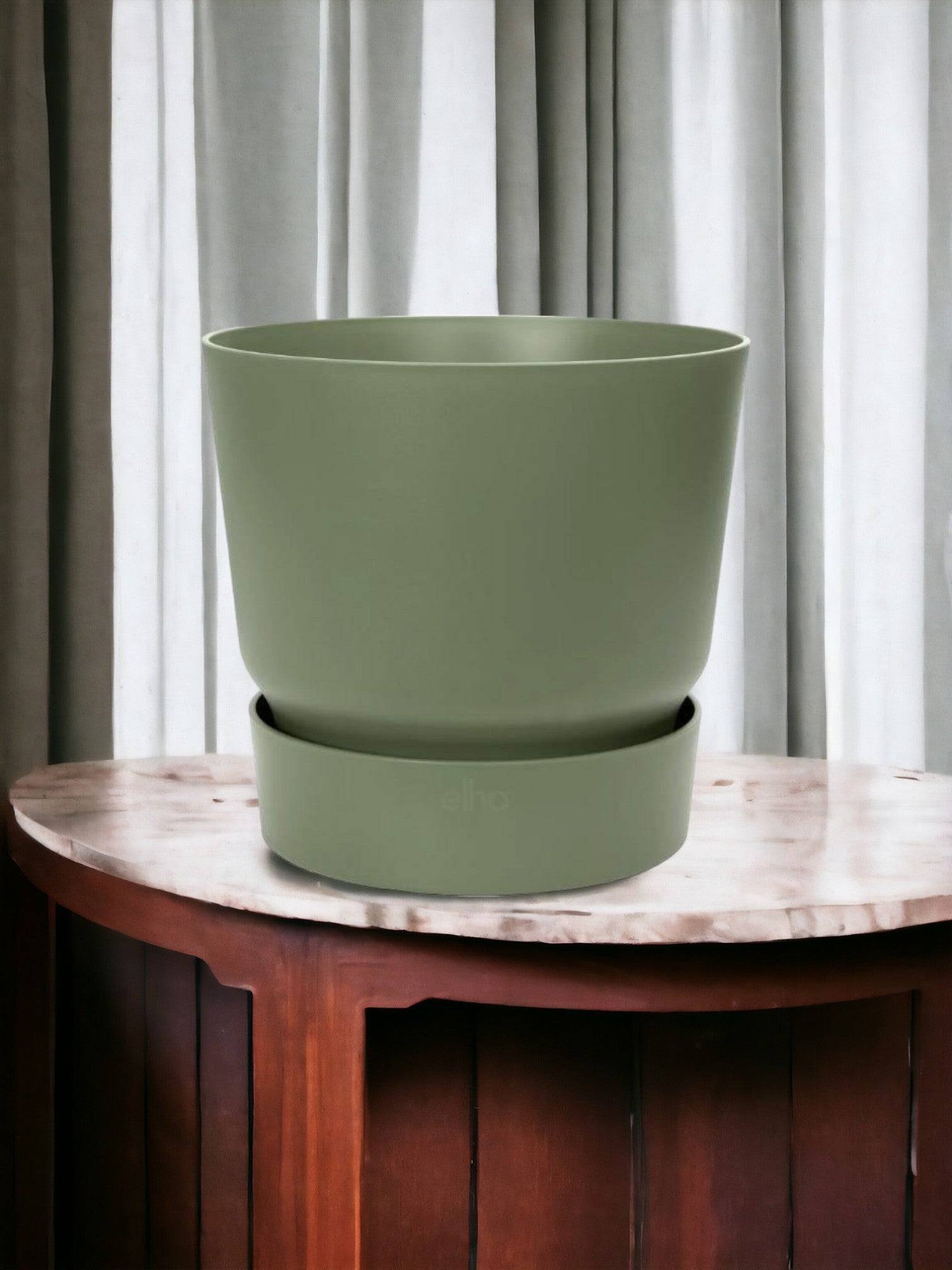Cache-Pot Elho Greenville Vert - D30 x H28- La Green Touch - Image 1
