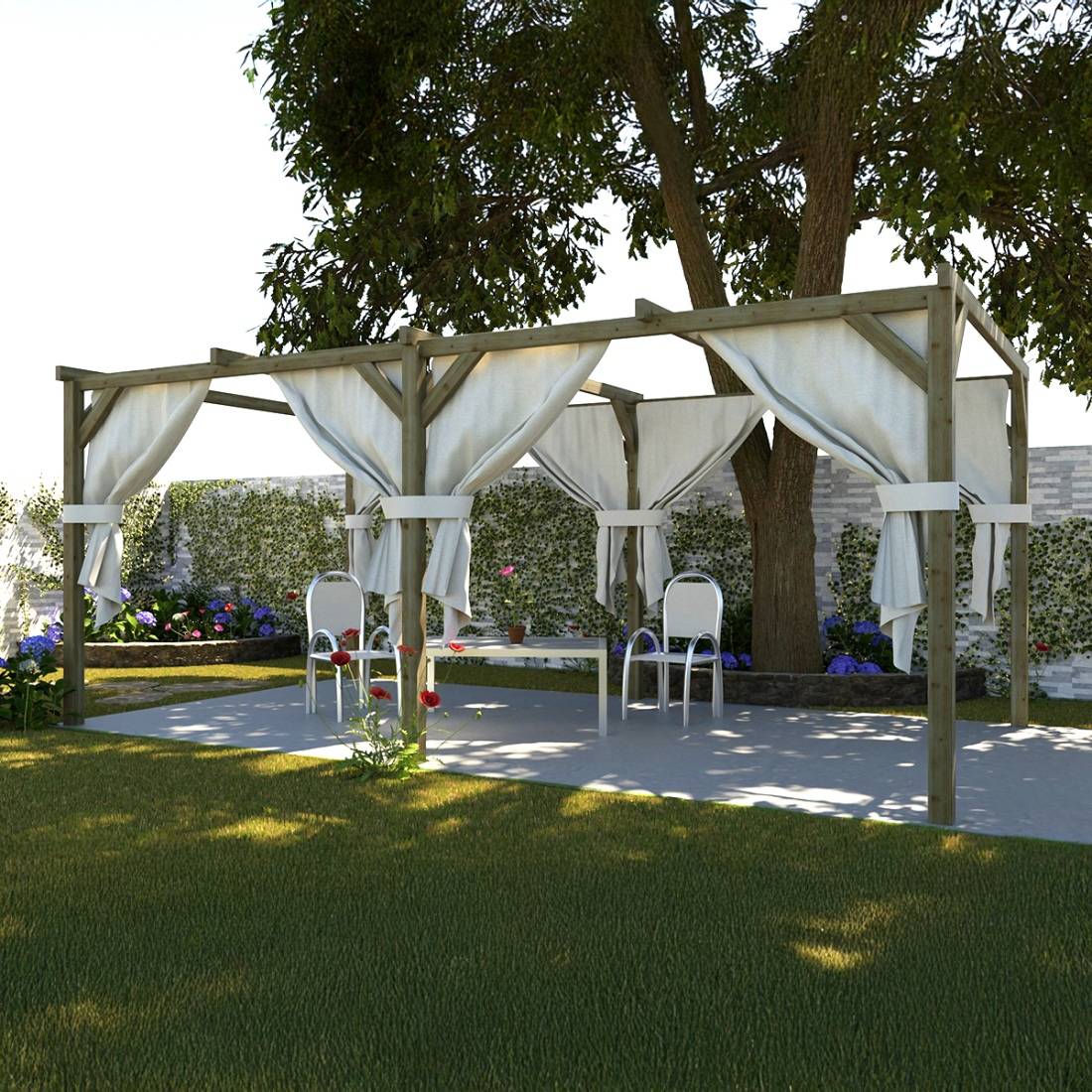 Altanka - Carport, abri de voiture 3x5.1 m - 15.3 m2 - CAR1 - ALTANKA - Image 3