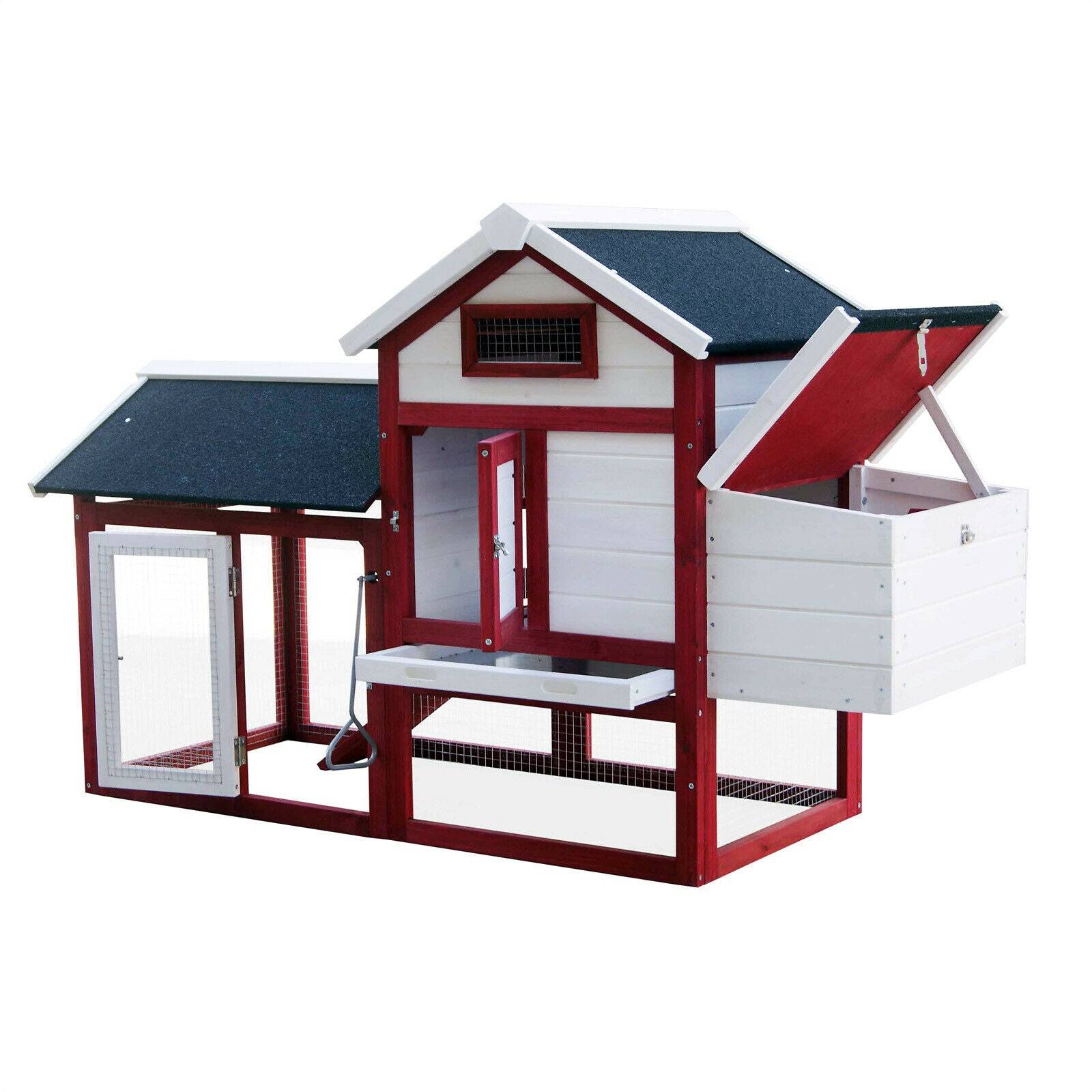 Helloshop26 - Poulailler nichoir pondoir enclos volière poule volaille clapier cage clôture 152 cm - Imagen 1