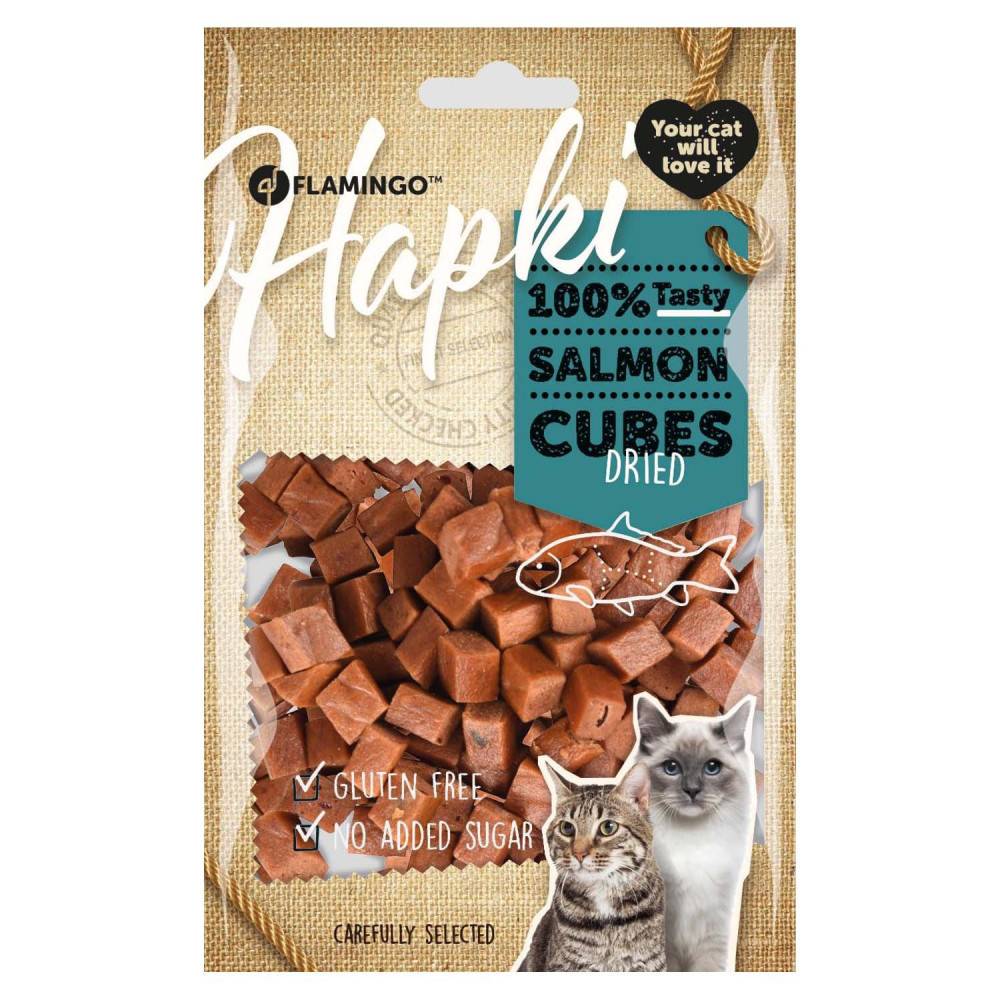 Friandise Hapki cubes de saumon pour chat 85 g sans gluten - Image 2