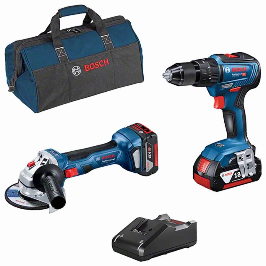 Bosch Professional - KIT 2 Outils BOSCH GSR/GWS/GKS/GSA/GST + 2 x batterie 18V 4.0Ah Li-Ion - 0615990M4A - Imagen 1