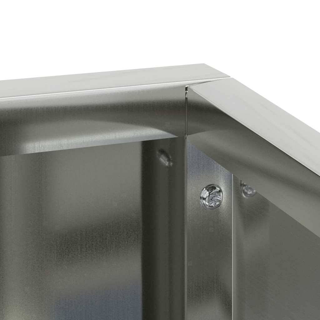 Maison Chic - Cache-pot, Pot De Fleurs Argent 100 x 100 x 50 cm Acier galvanisé g331 - Image 6