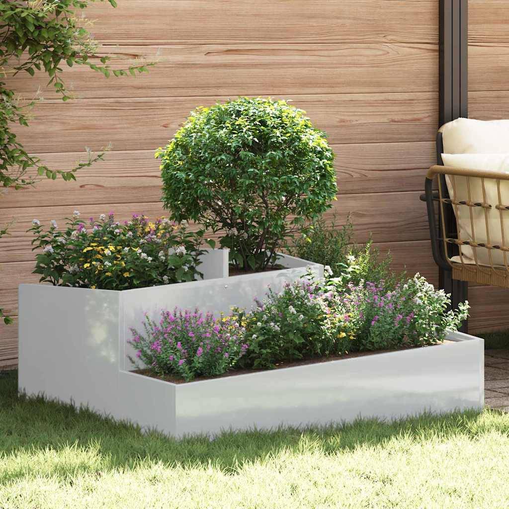 Maison Chic - Cache-pot, Pot De Fleurs Argent 100 x 100 x 50 cm Acier galvanisé g331 - Image 1