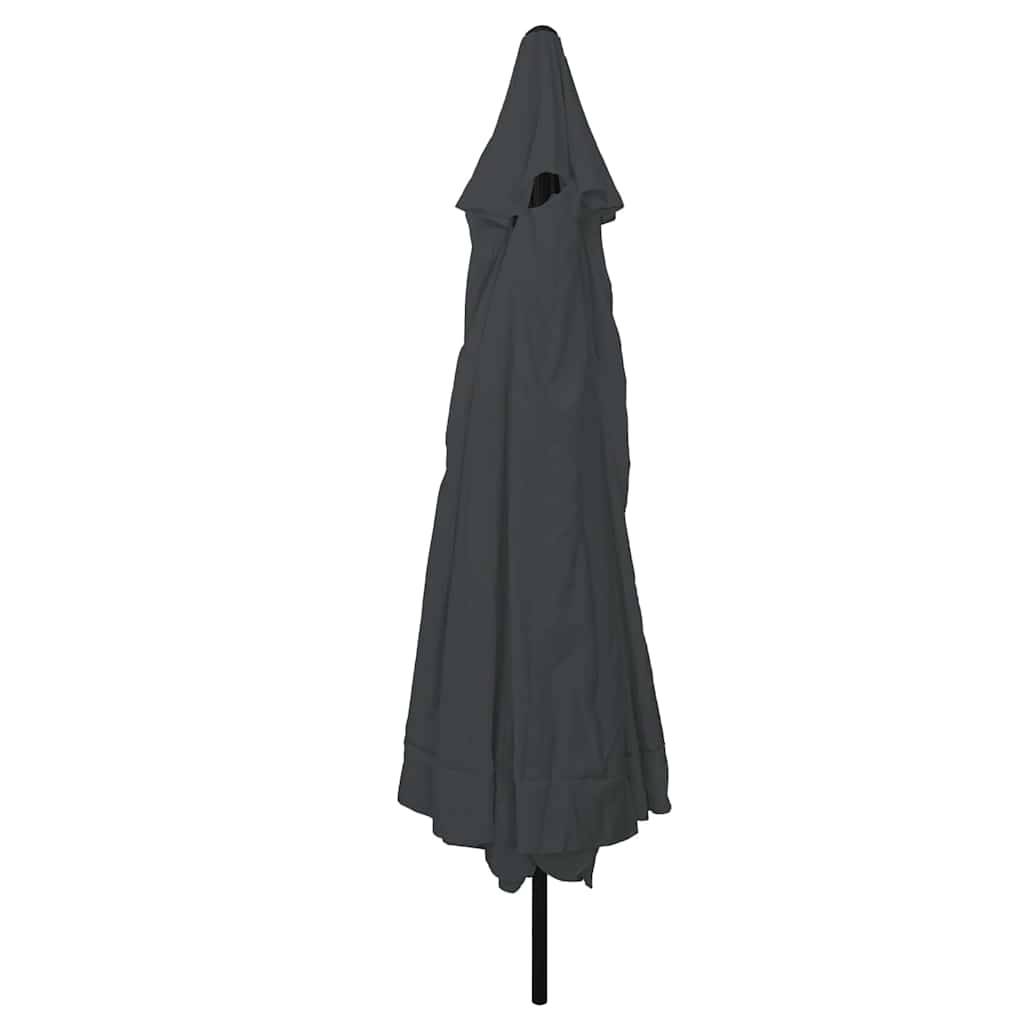 Parasol de jardin polyester et acier couleur anthracite 394 x 394 x 248 cm - PANGIVO - Image 2