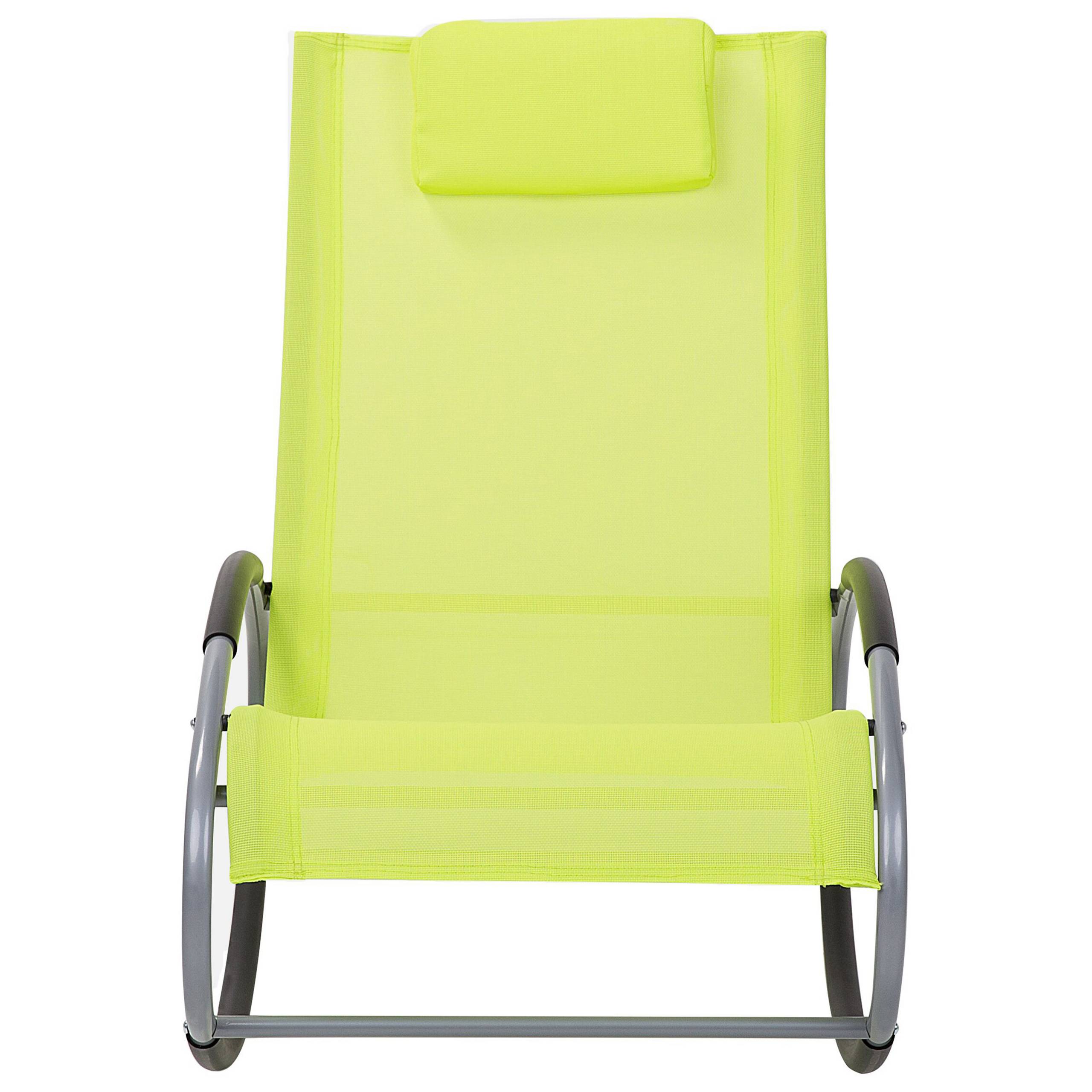 Beliani - Chaise longue Acier Vert citron CAMPO - Beliani - Imagen 6