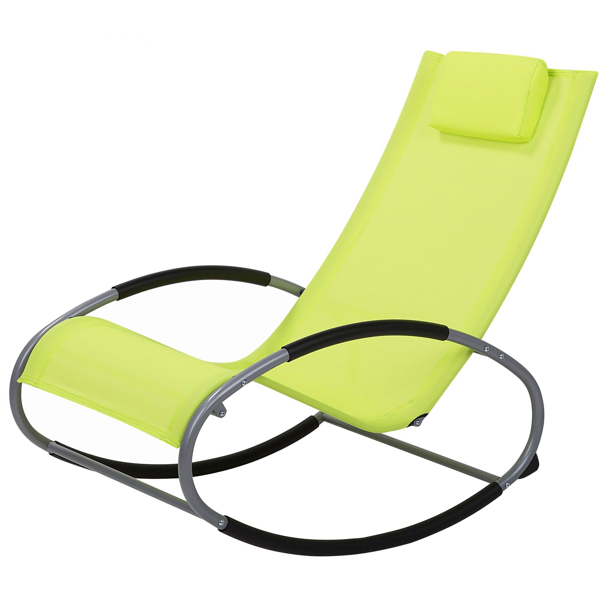Beliani - Chaise longue Acier Vert citron CAMPO - Beliani - Imagen 4