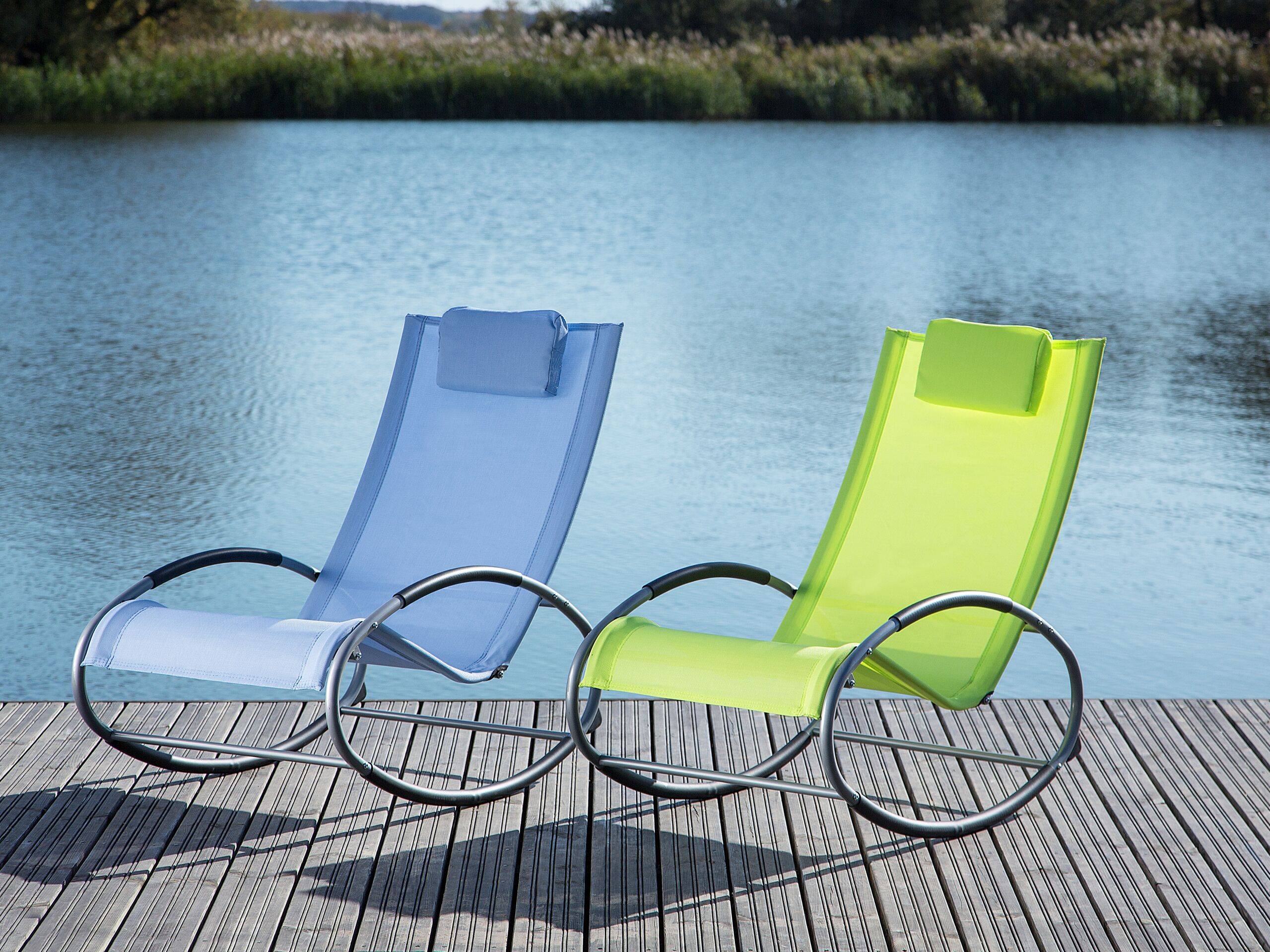 Beliani - Chaise longue Acier Vert citron CAMPO - Beliani - Imagen 1