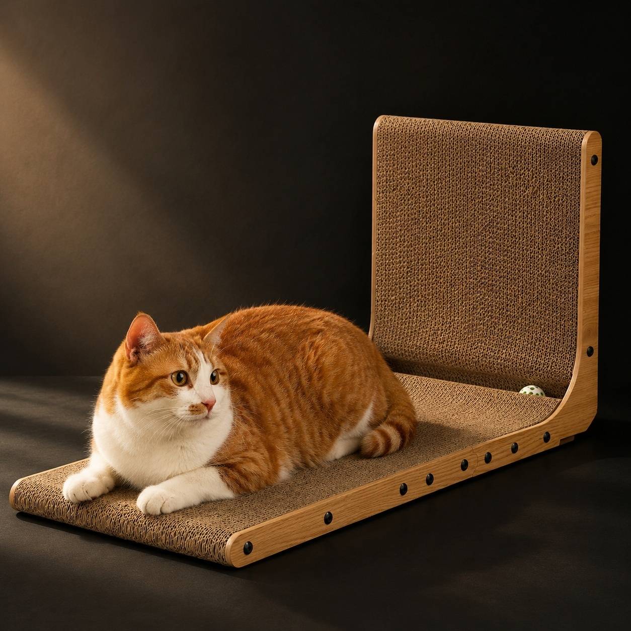Grattoir Chat L Vertical Mousse Carton Durable Avec Jouet Balle Pour Intérieur - Image 8