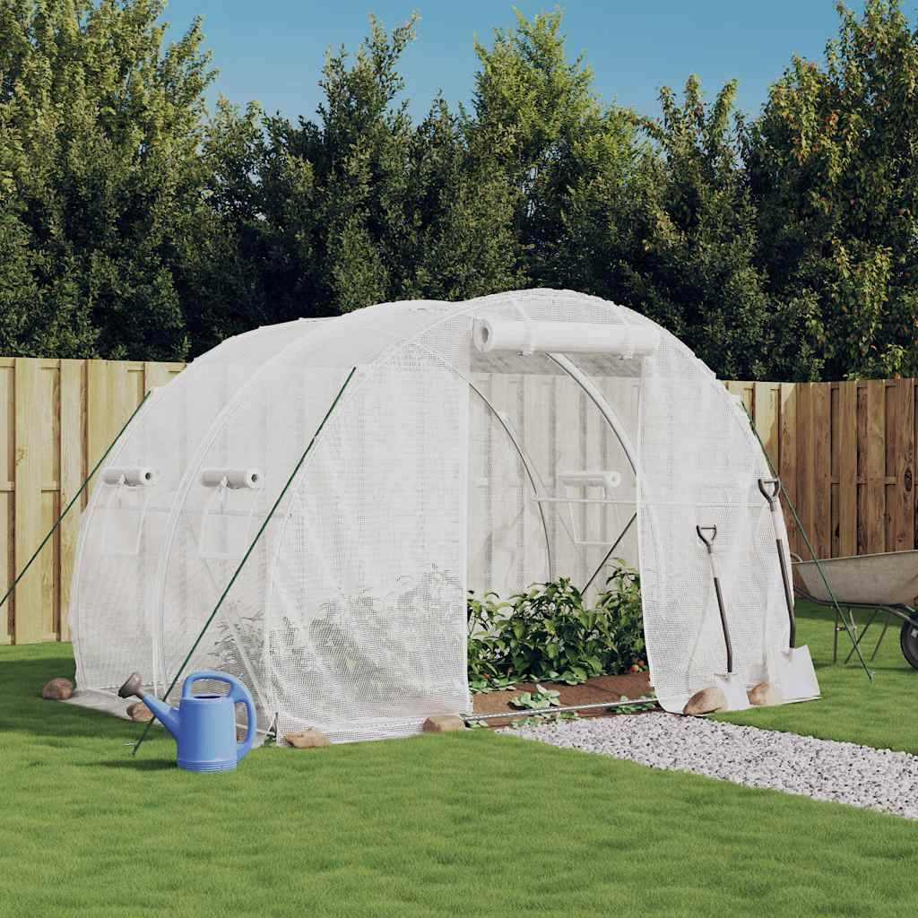 Serre de jardin 6m² - Serre de culture avec cadre en acier blanc 3x2x2 m MAISON CHIC