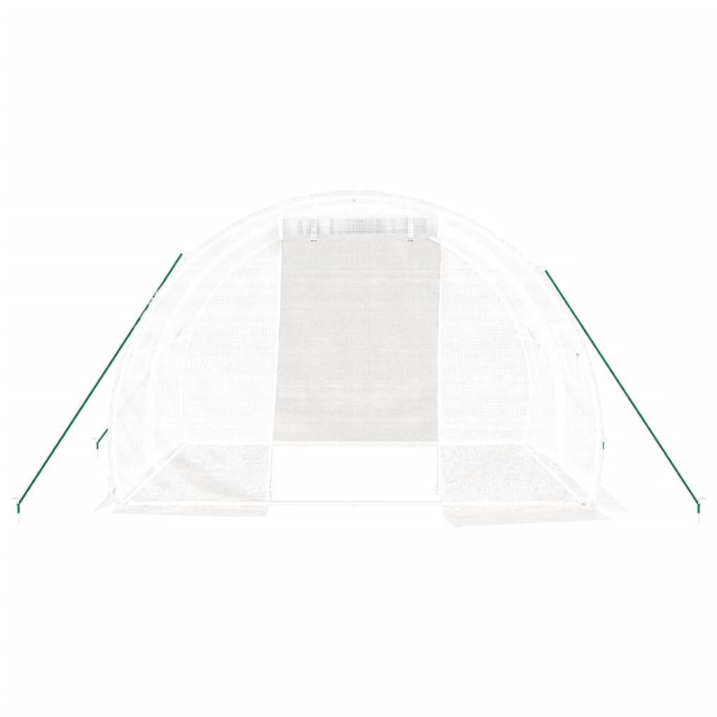 Serre de jardin 6m² - Serre de culture avec cadre en acier blanc 3x2x2 m MAISON CHIC - Image 4