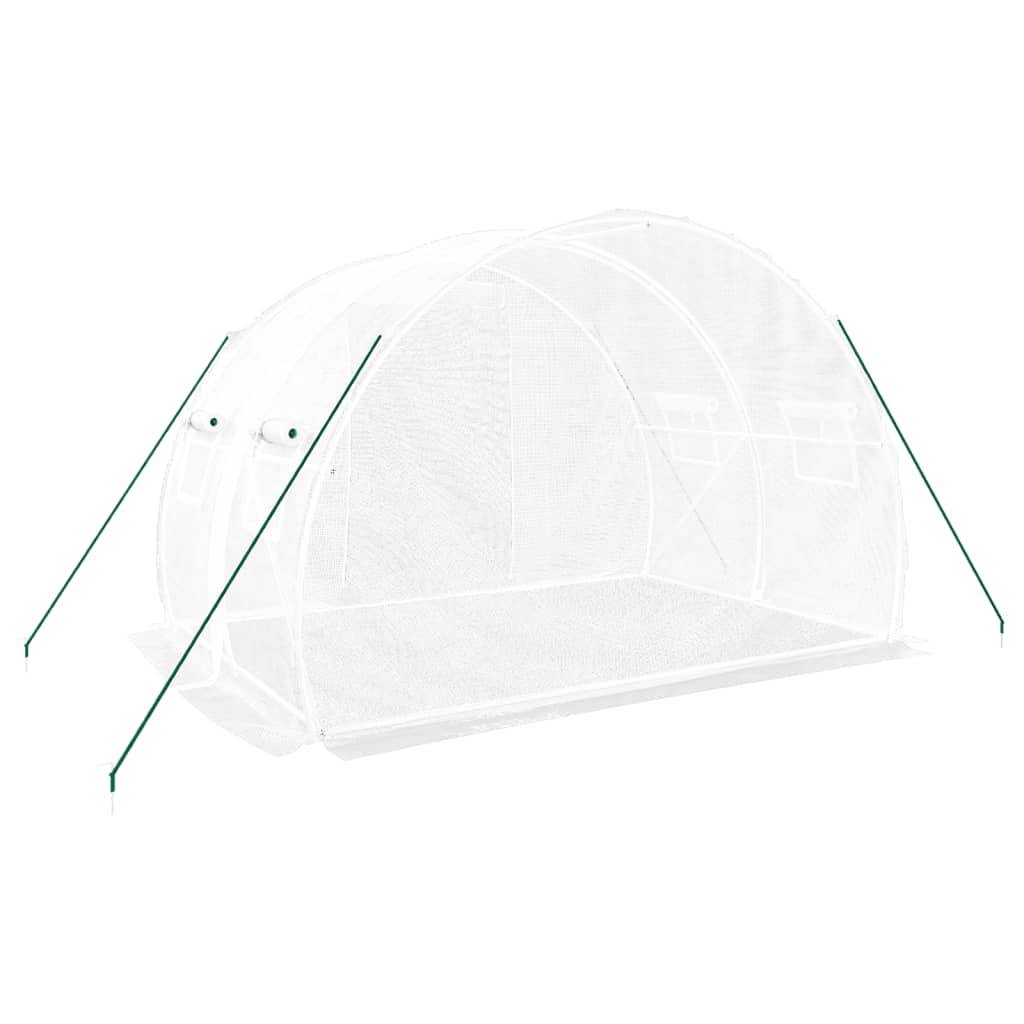 Serre de jardin 6m² - Serre de culture avec cadre en acier blanc 3x2x2 m MAISON CHIC - Image 6