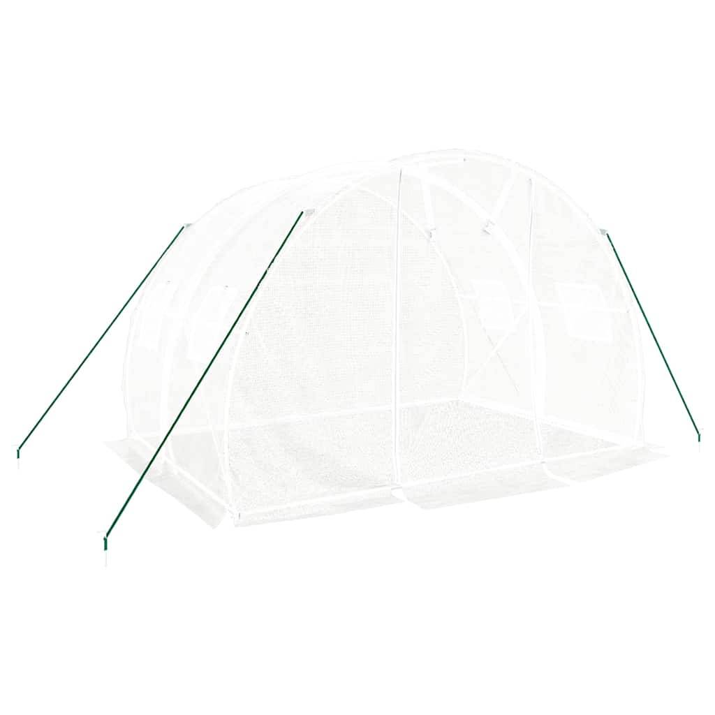 Serre de jardin 6m² - Serre de culture avec cadre en acier blanc 3x2x2 m MAISON CHIC - Image 3