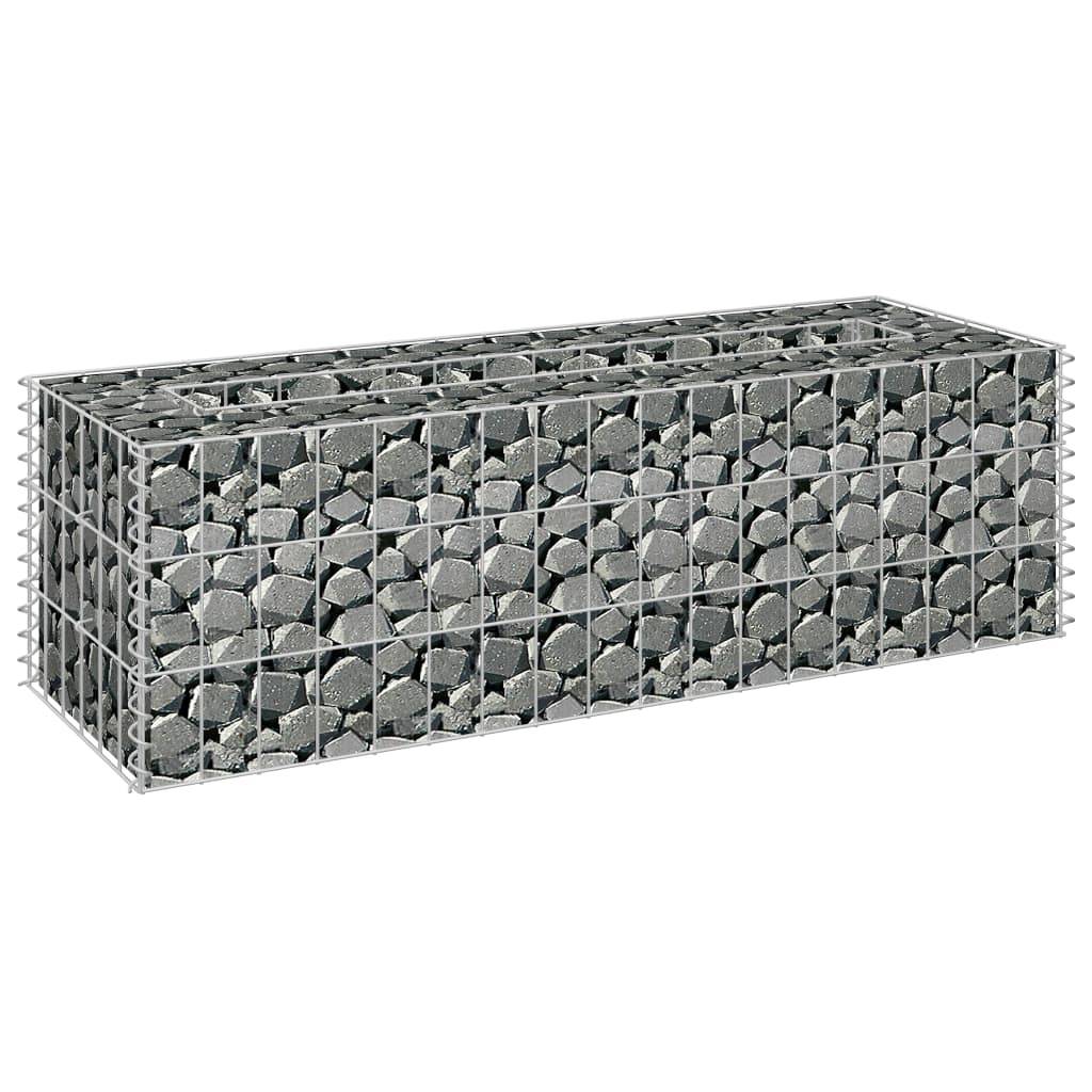 Helloshop26 - Jardinière lit surélevé plantes fleurs jardin à gabion acier galvanisé 90 x 30 x 30 cm - Imagen 2