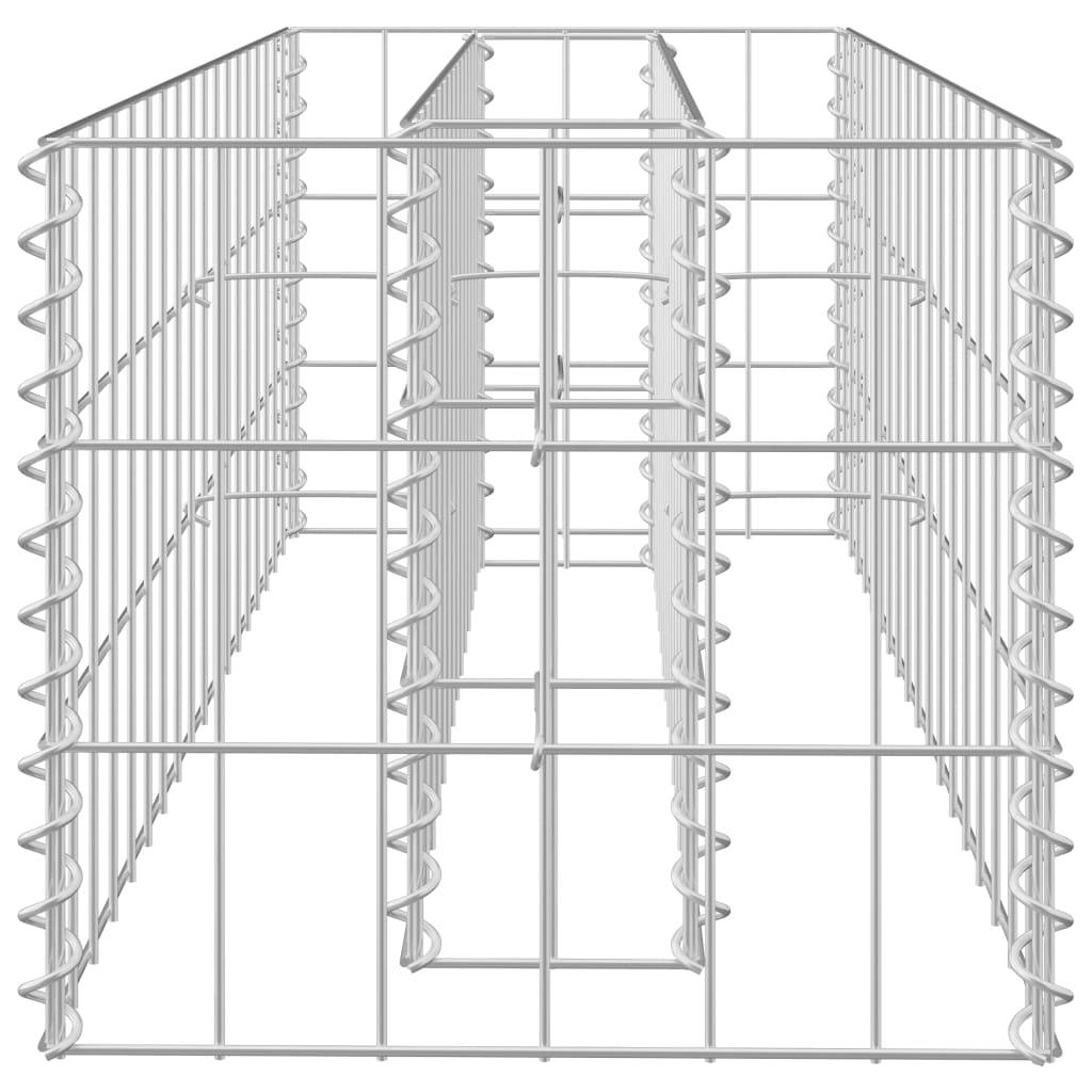 Helloshop26 - Jardinière lit surélevé plantes fleurs jardin à gabion acier galvanisé 90 x 30 x 30 cm - Imagen 4
