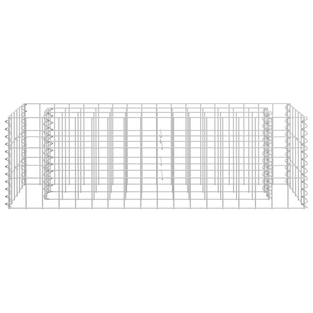 Helloshop26 - Jardinière lit surélevé plantes fleurs jardin à gabion acier galvanisé 90 x 30 x 30 cm - Imagen 3