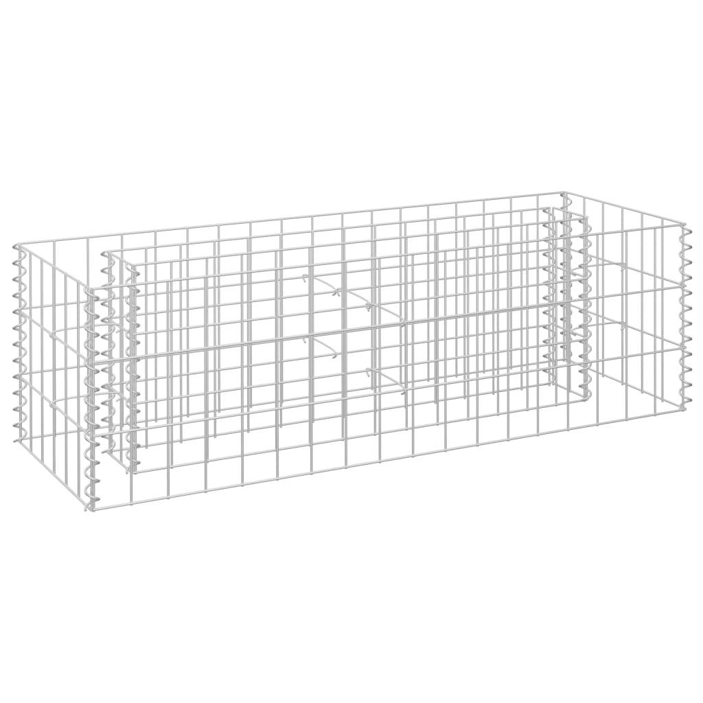 Helloshop26 - Jardinière lit surélevé plantes fleurs jardin à gabion acier galvanisé 90 x 30 x 30 cm - Imagen 1
