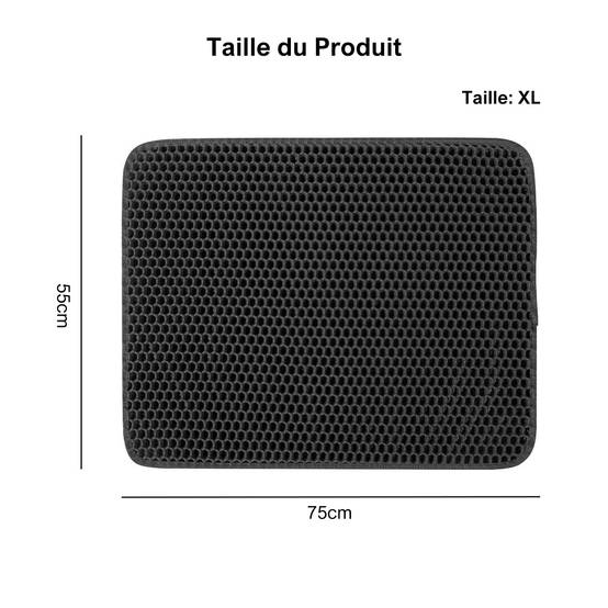 Tapis de Litière pour Chat à Double Couche en Nid d'Abeille - Image 7